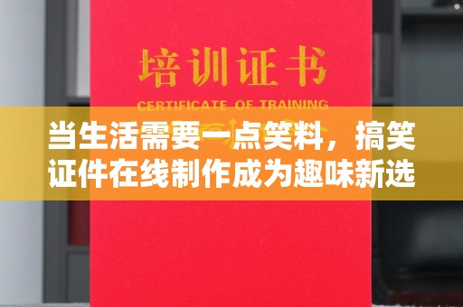 全国当生活需要一点笑料，搞笑证件在线制作成为趣味新选择