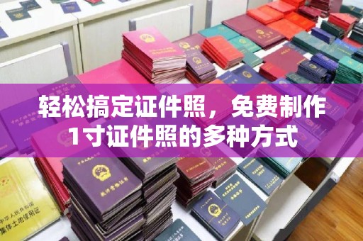 全国轻松搞定证件照，免费制作1寸证件照的多种方式