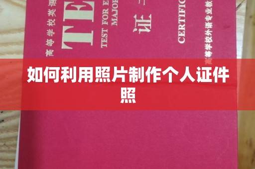全国如何利用照片制作个人证件照