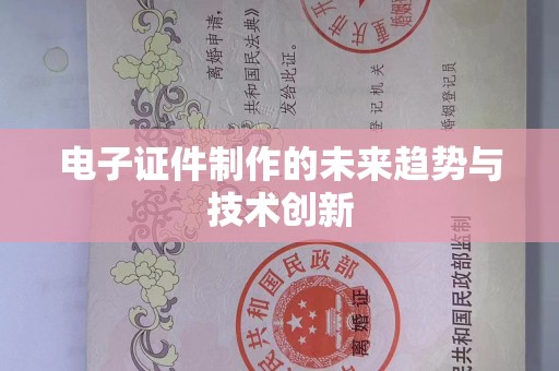 全国电子证件制作的未来趋势与技术创新